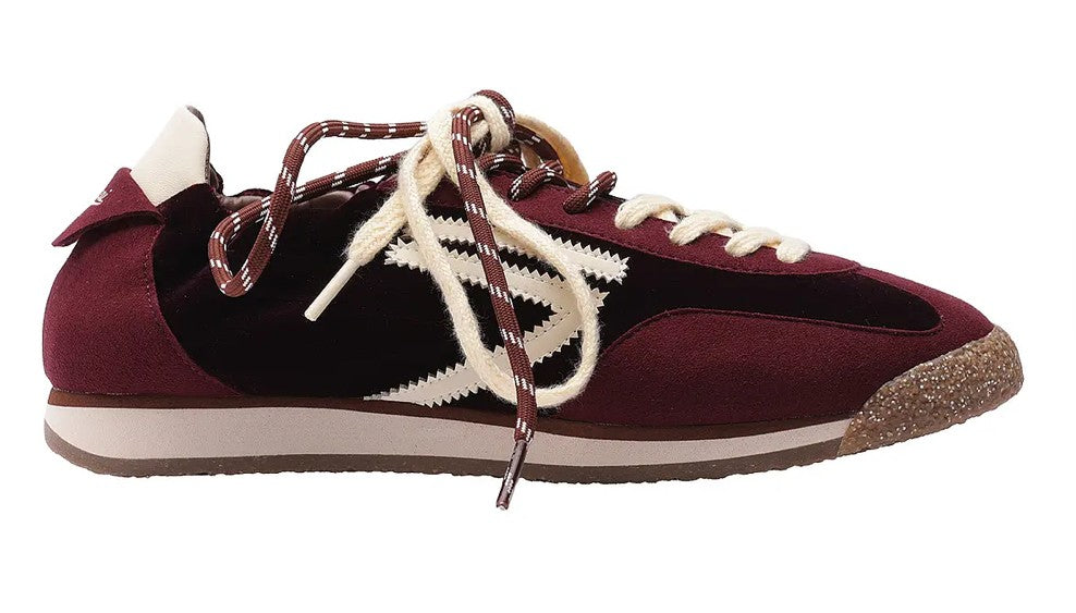 Sneaker in bordeaux Samt