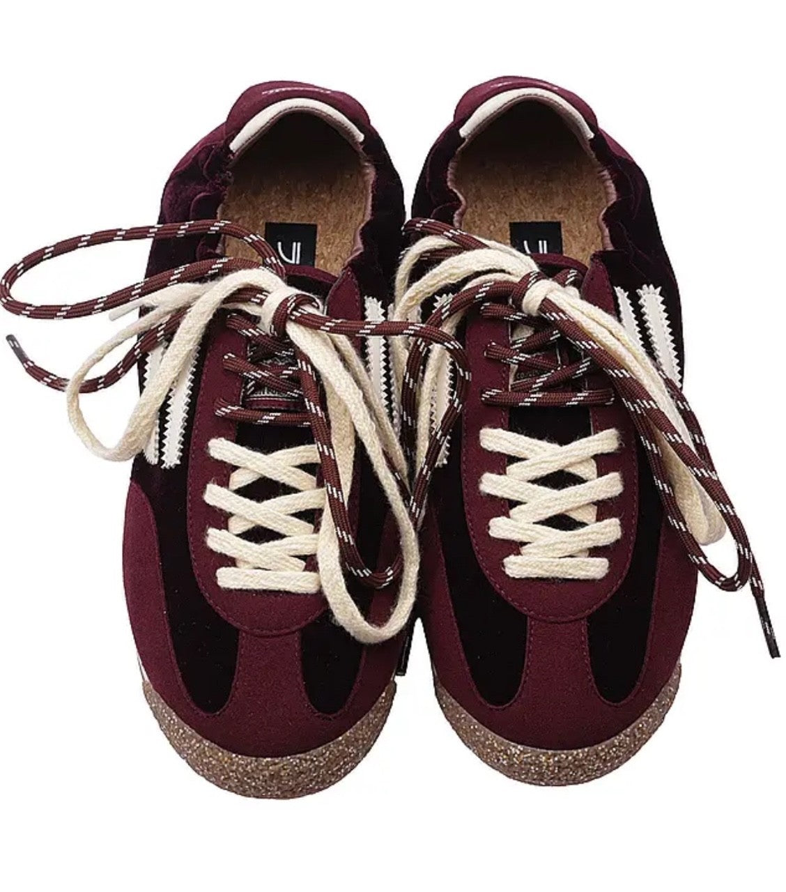 Sneaker in bordeaux Samt