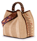Tasche aus Raffia in beige