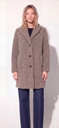 Teddy Mantel in hellem taupe