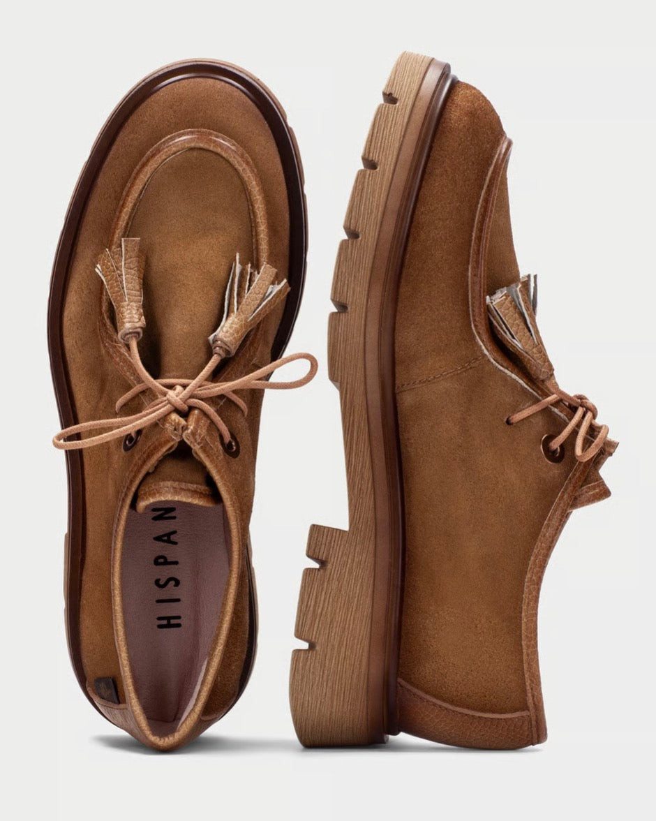 Bootschuh in cognac