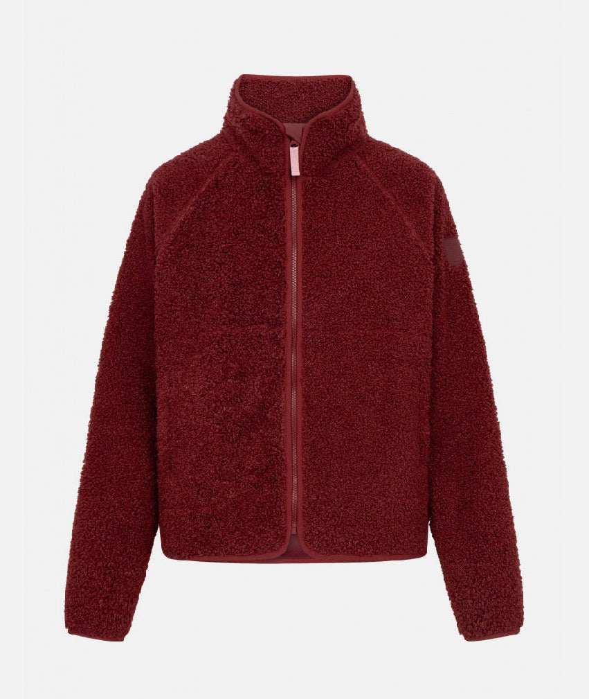 Teddy Fleecejacke in bordeaux